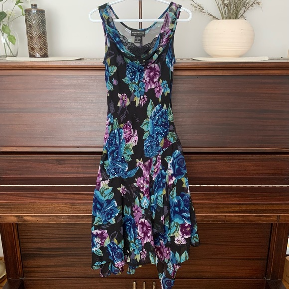 Connected Apparel Floral Slip Dress, Size Small - Picture 6 of 13